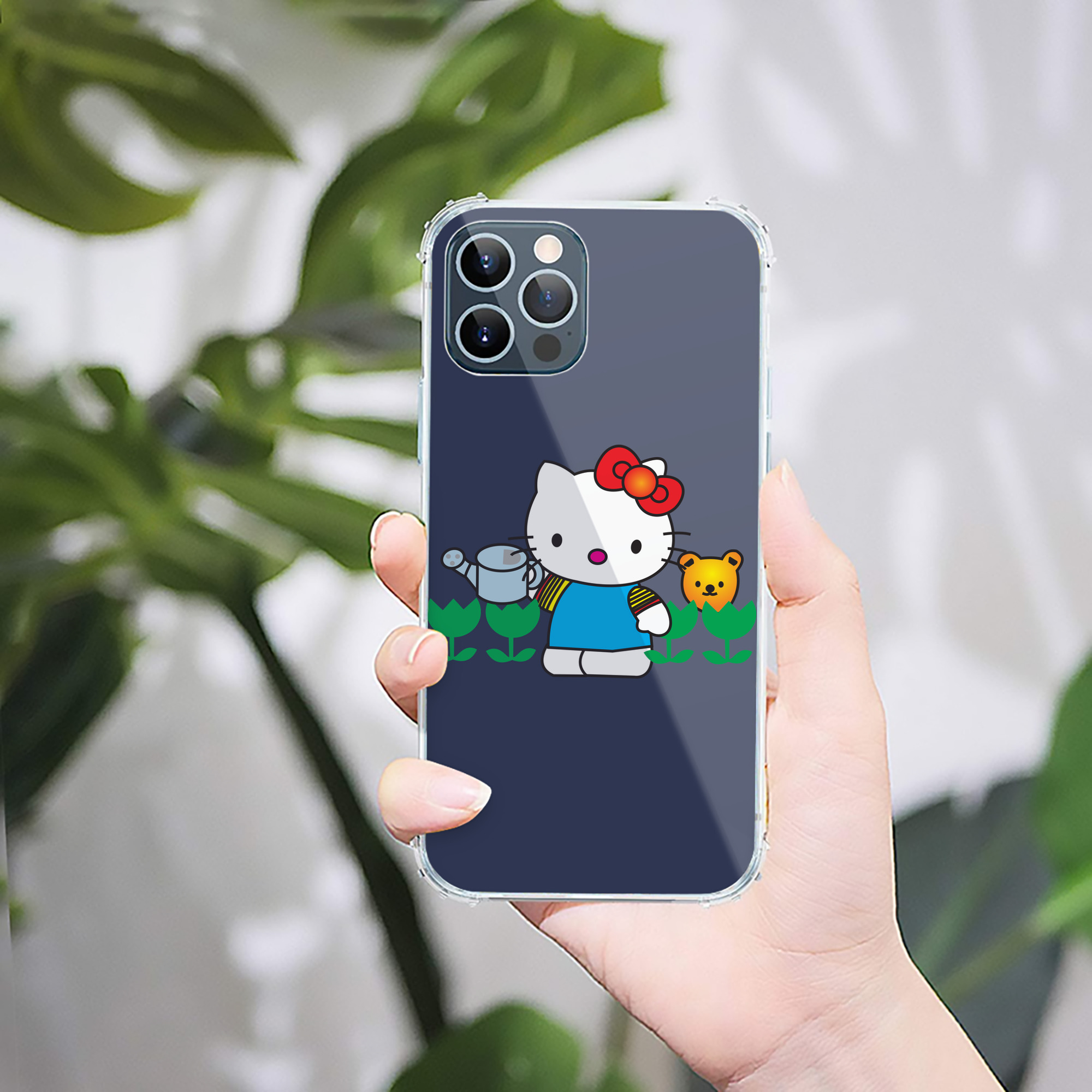 （画像用） Hello Kitty ハローキティ 【iPhone 12シリーズ対応】透明スマホケース（クリアソフトケース）